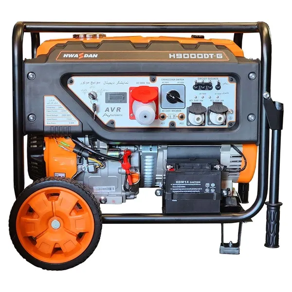 موتور برق 8.5 کیلووات 3 فاز هواسدان مدل H9000DT-G با سیستم AVR و سیم پیچ مسی